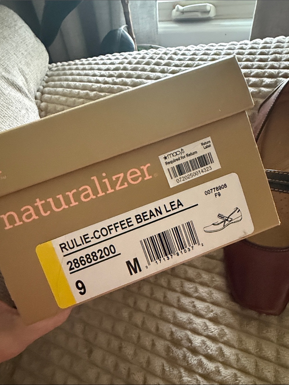 Naturalizer Two-Tone Brown and Black Mary Jane Flats Sz 9 - Picture 10 of 10